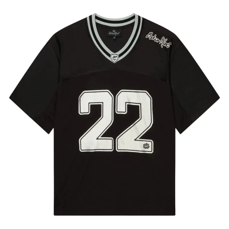 Broken Planet Football Jersey Black/Silver