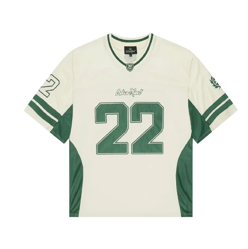 Broken Planet Market Football Jersey Green/ Cream