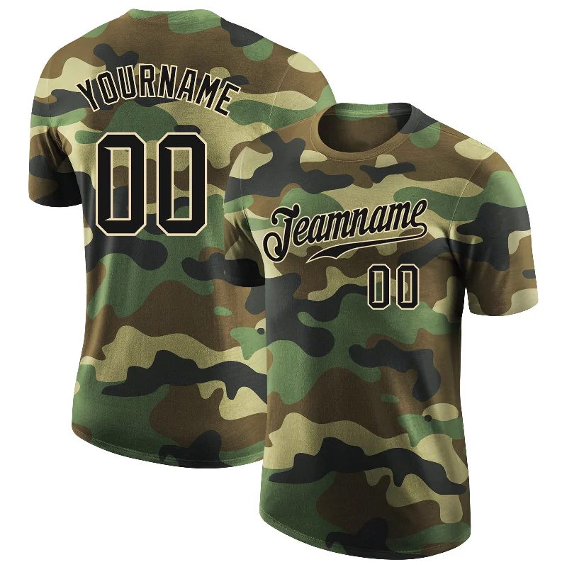 One Size Camo Black-Cream Performance Salute To Service T-Shirt