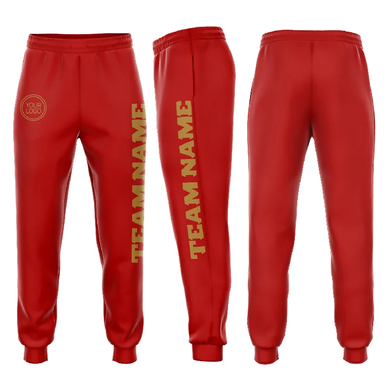 One Size Red Old Gold Fleece Jogger Sweatpants