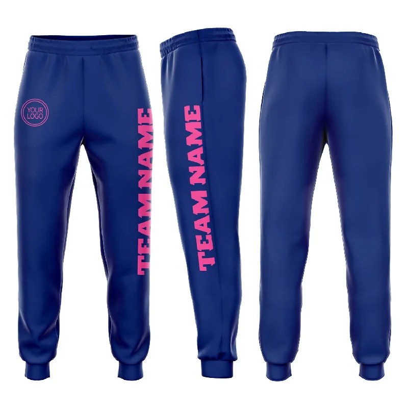 One Size Royal Pink Fleece Jogger Sweatpants