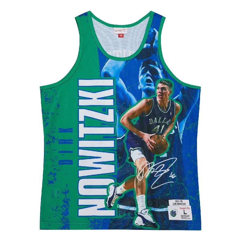 DALLAS MAVERICKS MITCHELL & NESS HARDWOOD CLASSIC DIRK NOWITZKI MESH TANK TOP