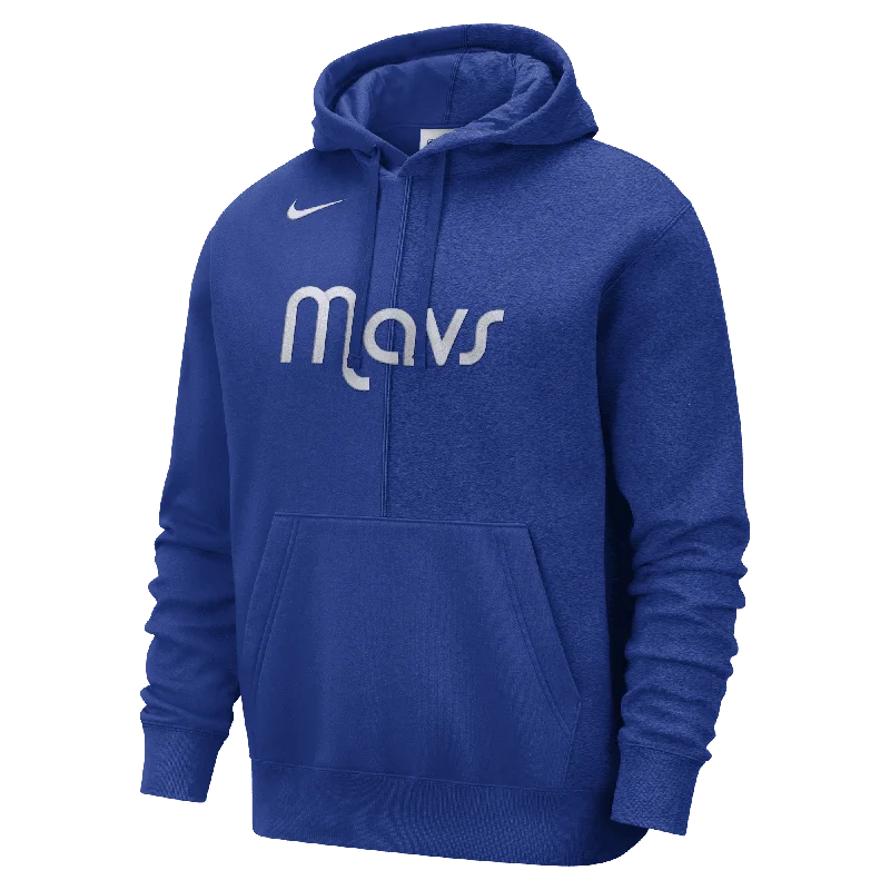 DALLAS MAVERICKS NIKE COURTSIDE ROYAL PULLOVER HOODIE