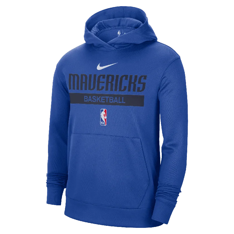 DALLAS MAVERICKS NIKE PRACTICE SPOTLIGHT ROYAL PULLOVER HOODIE