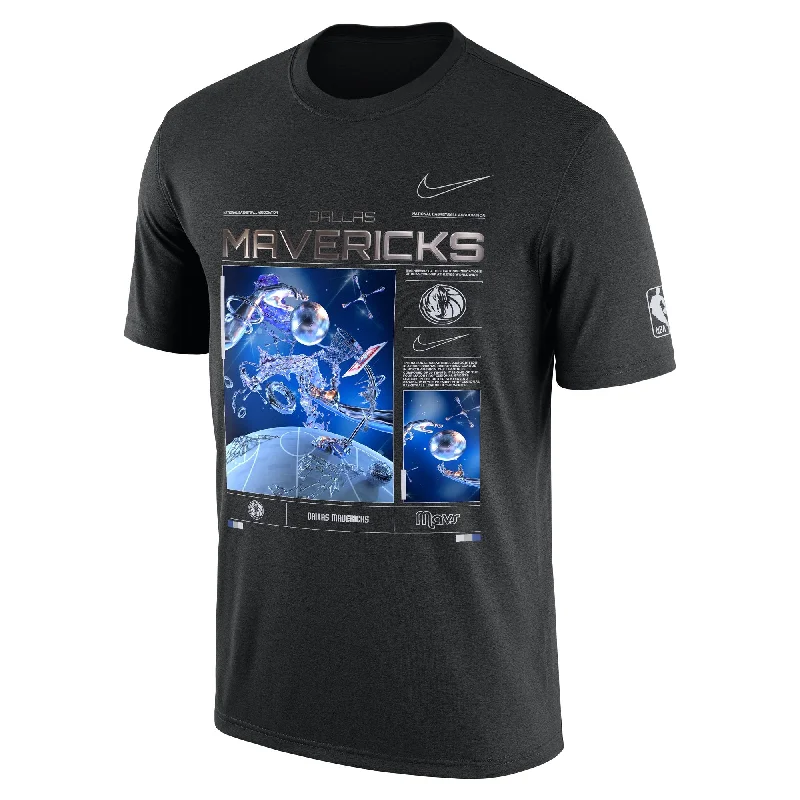 DALLAS MAVERICKS NIKE BLACK BASKETBALL GRAPHIC SHORT SLEEVE TEE