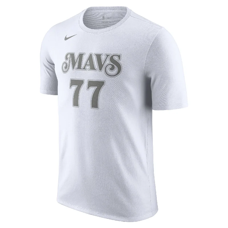 DALLAS MAVERICKS NIKE CITY EDITION 2024-25 LUKA DONČIĆ NAME & NUMBER WHITE TEE