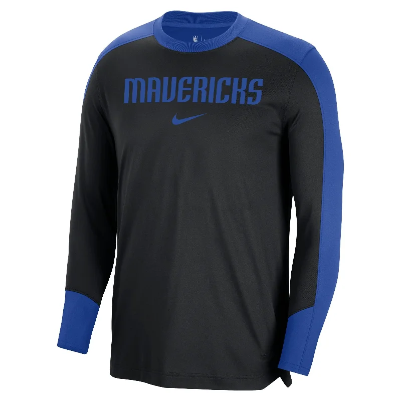 DALLAS MAVERICKS NIKE COLORBLOCK LONGSLEEVE PREGAME TEE