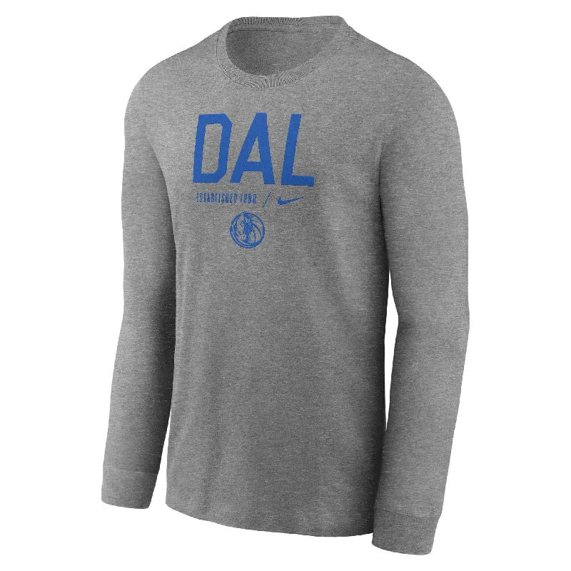 DALLAS MAVERICKS NIKE HEATHER DAL LONG SLEEVE TEE