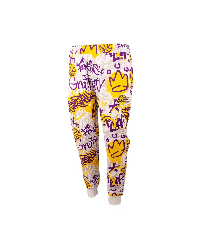 LAKERS GRAFFITI PRINT JOGGERS