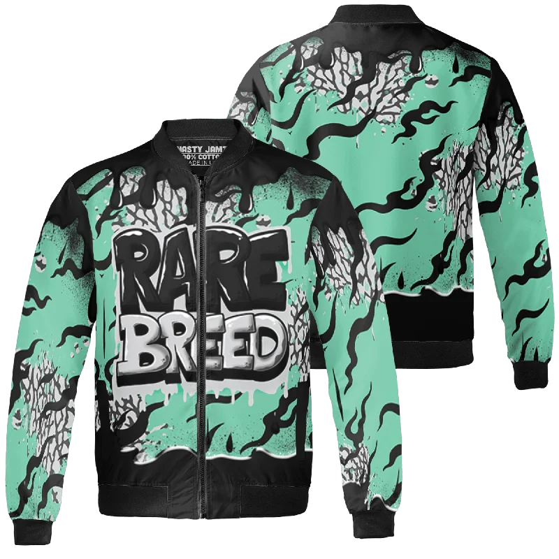 NastyJamz Green Glow 3s Jacket Match Rare Breed Drippin All-Over Print