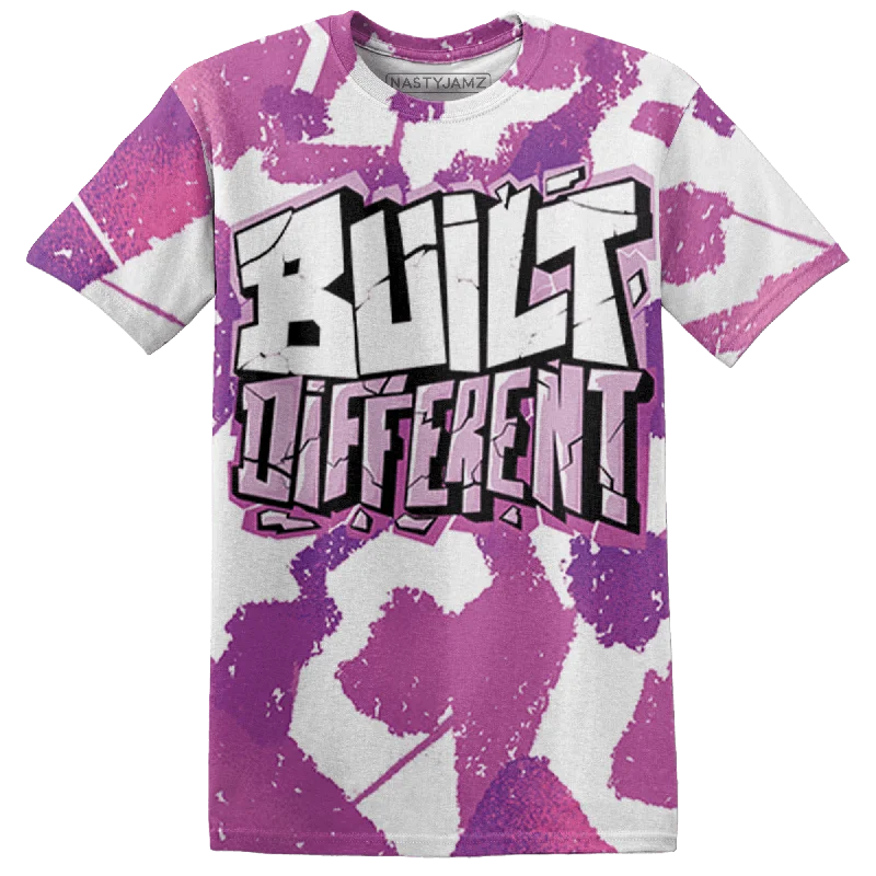 NastyJamz GS Hyper Violet 4s T-Shirt Match Built Different Broken All-Over Print