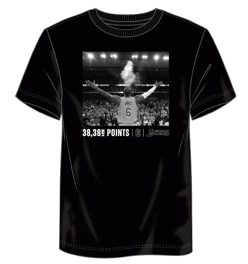 Lakers James Chalk Throw Scoring Record SS Tee