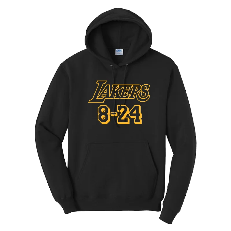 Lakers Kobe 8 24 Wordmark Logo Hoodie