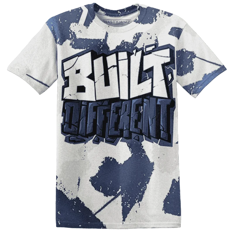 NastyJamz Low Diffused Blue 11s T-Shirt Match Built Different Broken All-Over Print