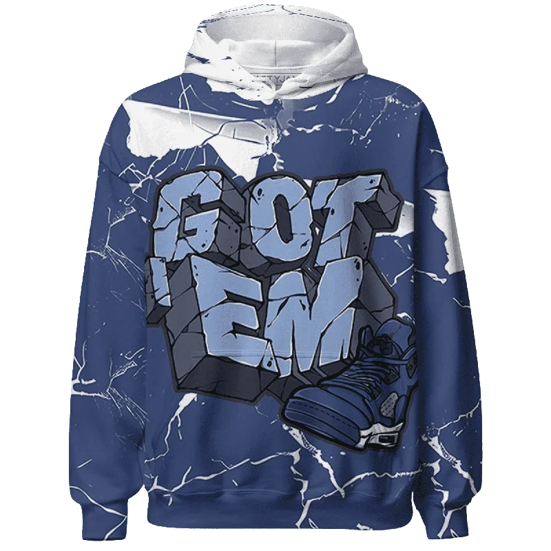 NastyJamz Midnight Navy 5s Hoodie Match Got Em All-Over Print