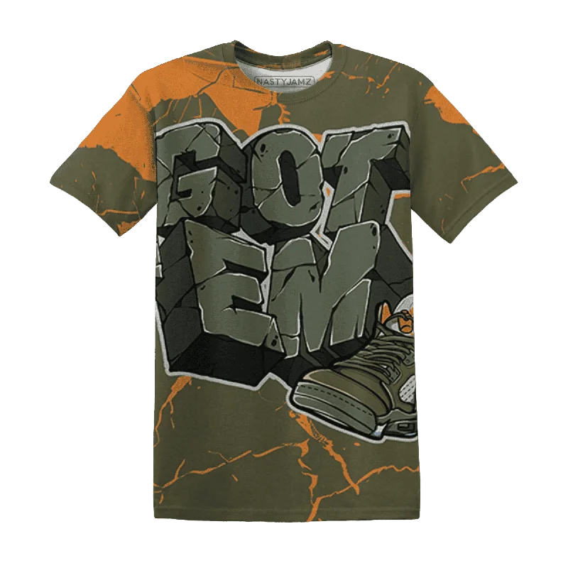 NastyJamz Olive 5s T-Shirt Match Got Em All-Over Print