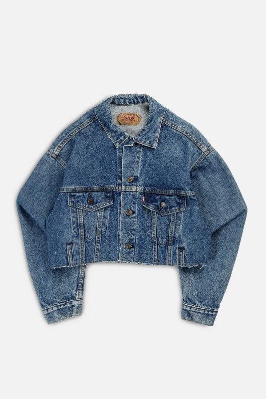 Rework Vintage Levi's USA Crop Denim Jacket - S