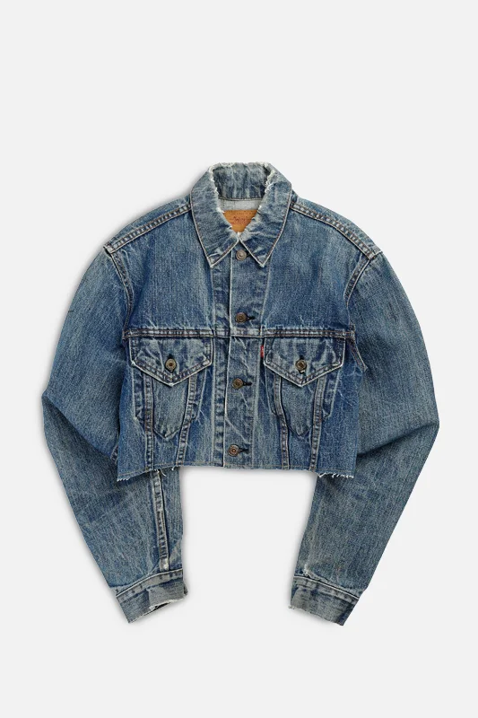 Rework Vintage Levi's USA Crop Denim Jacket - S