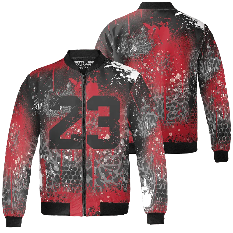 NastyJamz Spizike Low Bred Jacket Match 23 Painted Graffiti All-Over Print