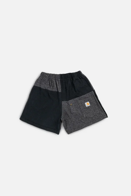 Unisex Rework Carhartt Patchwork Tee Shorts - S