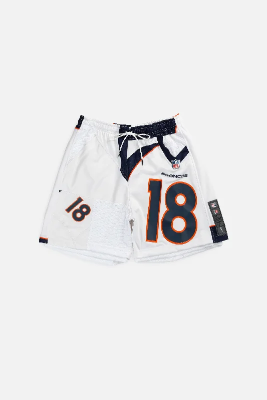 Unisex Rework Denver Broncos NFL Jersey Shorts - L