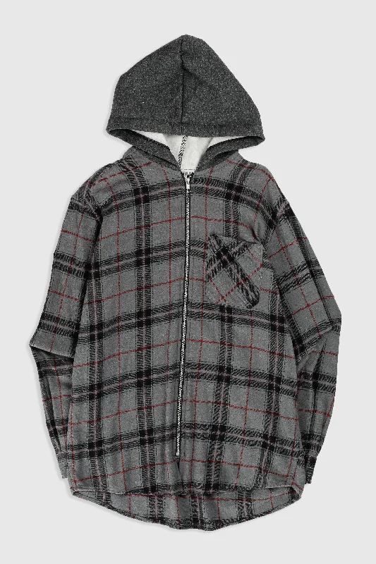 Unisex Rework Hooded Flannel - M