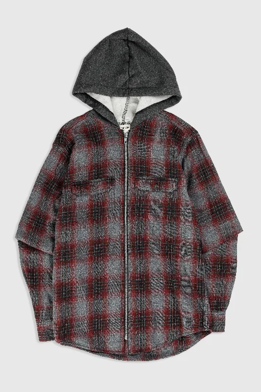 Unisex Rework Hooded Flannel - XS