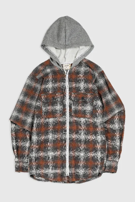 Unisex Rework Hooded Flannel - XS