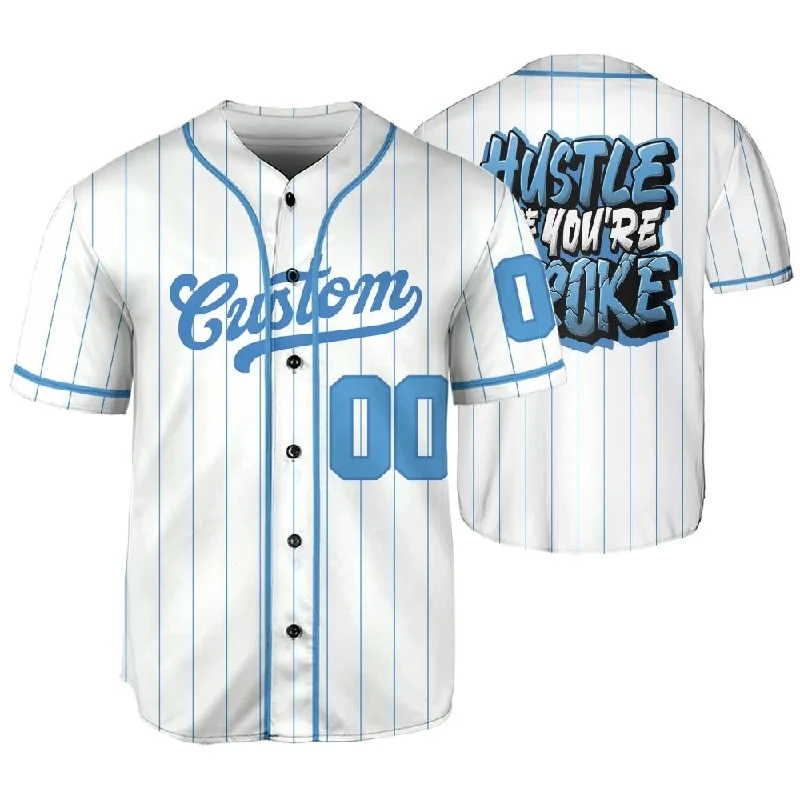 Univercitii Carolina Blue 17s NastyJamz Jersey Match Hustle Like Broke One Size Text