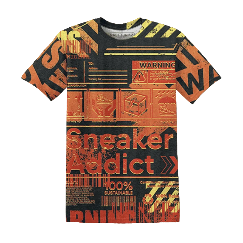 NastyJamz VaporMax Crimson Total Orange Plus T-Shirt Match Sneaker Addict Warning All-Over Print