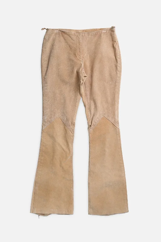 Vintage Low Rise Suede Pants - Women's S