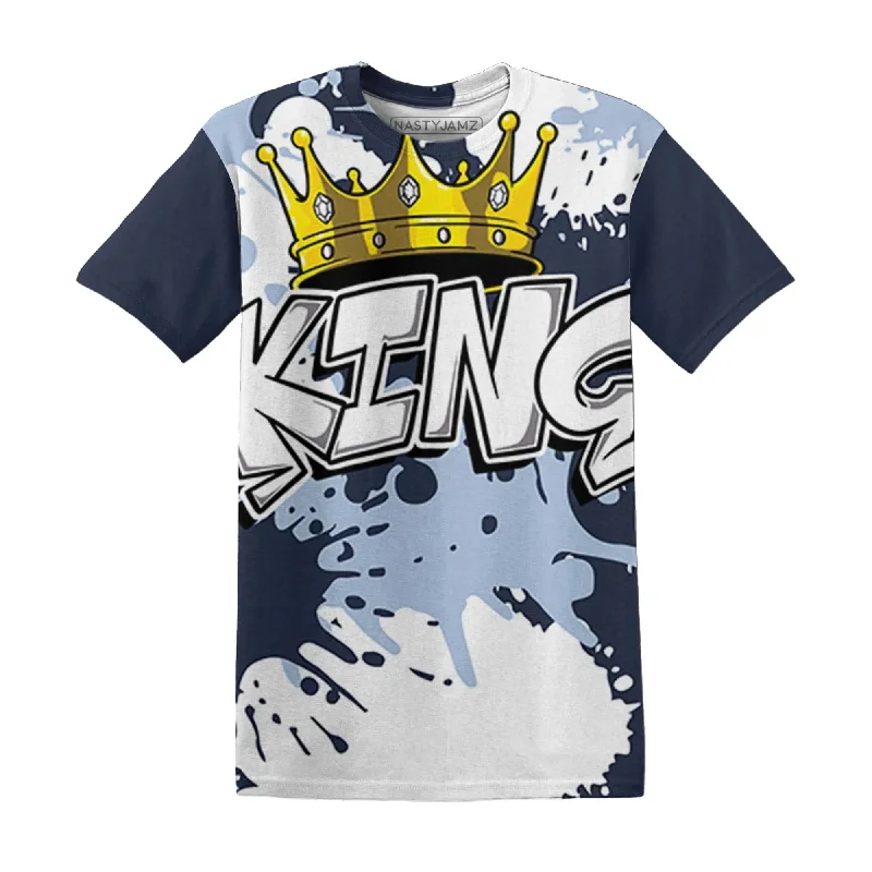 NastyJamz White Navy 6s T-Shirt Match KING All-Over Print