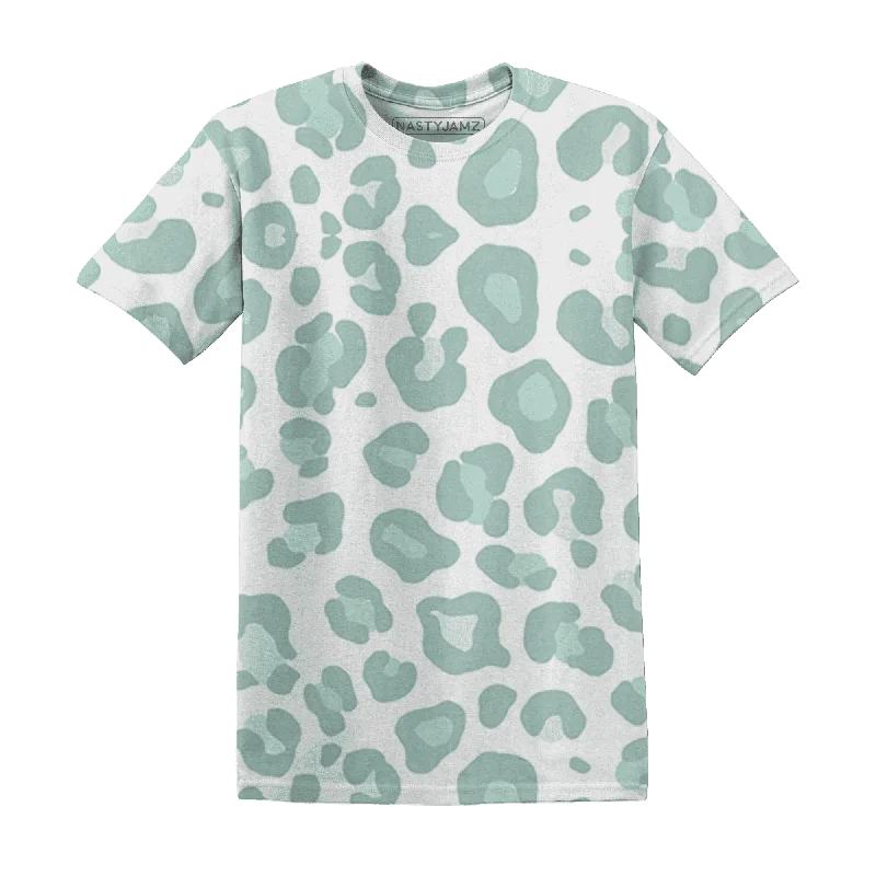 NastyJamz AF 1 Low Jade Ice White T-Shirt Match Leopard Pattern All-Over Print