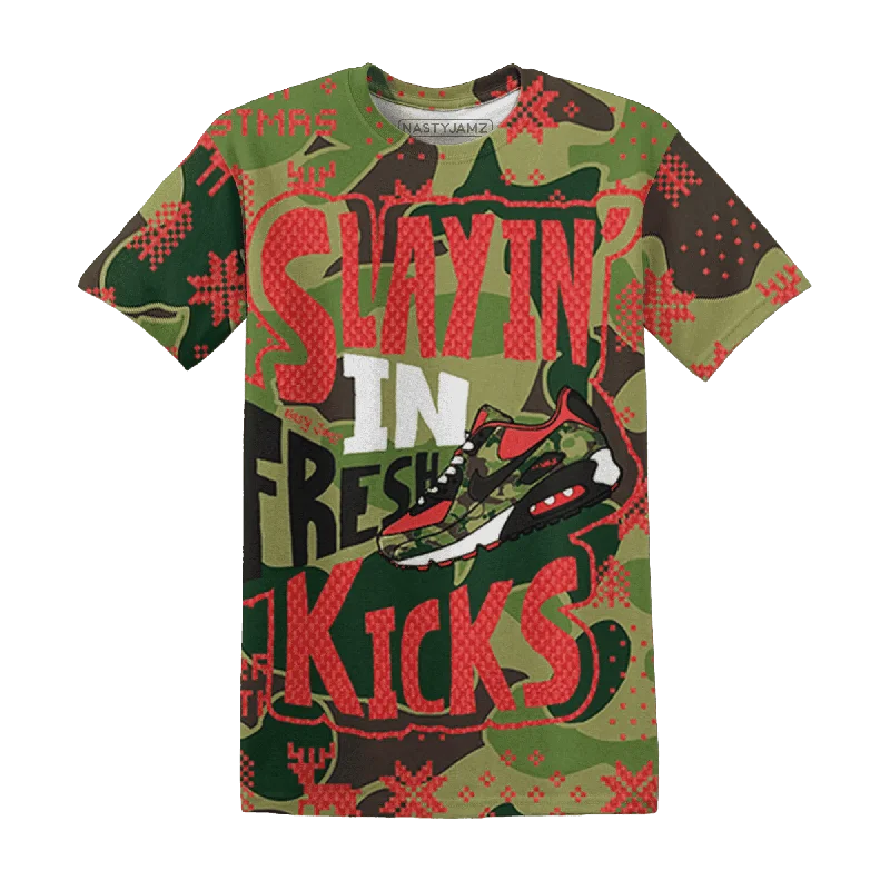 AM 90 Duck Camo NastyJamz T-Shirt Match Slayin Kicks All-Over Print