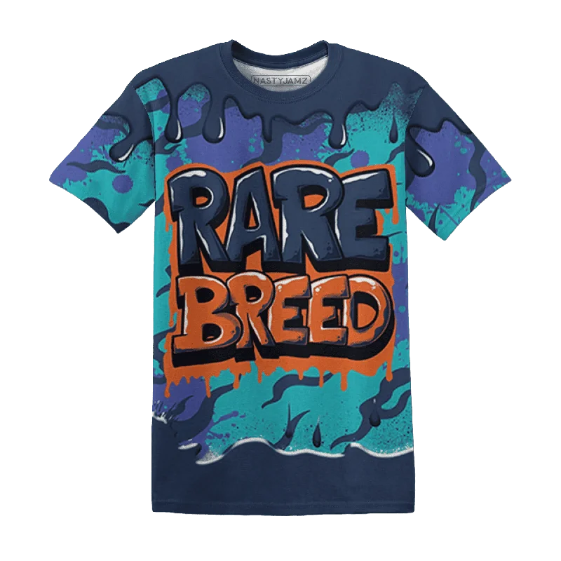 NastyJamz AM Plus Drift Midnight Navy Total Orange Dusty Cactus T-Shirt Match Rare Breed Drippin All-Over Print