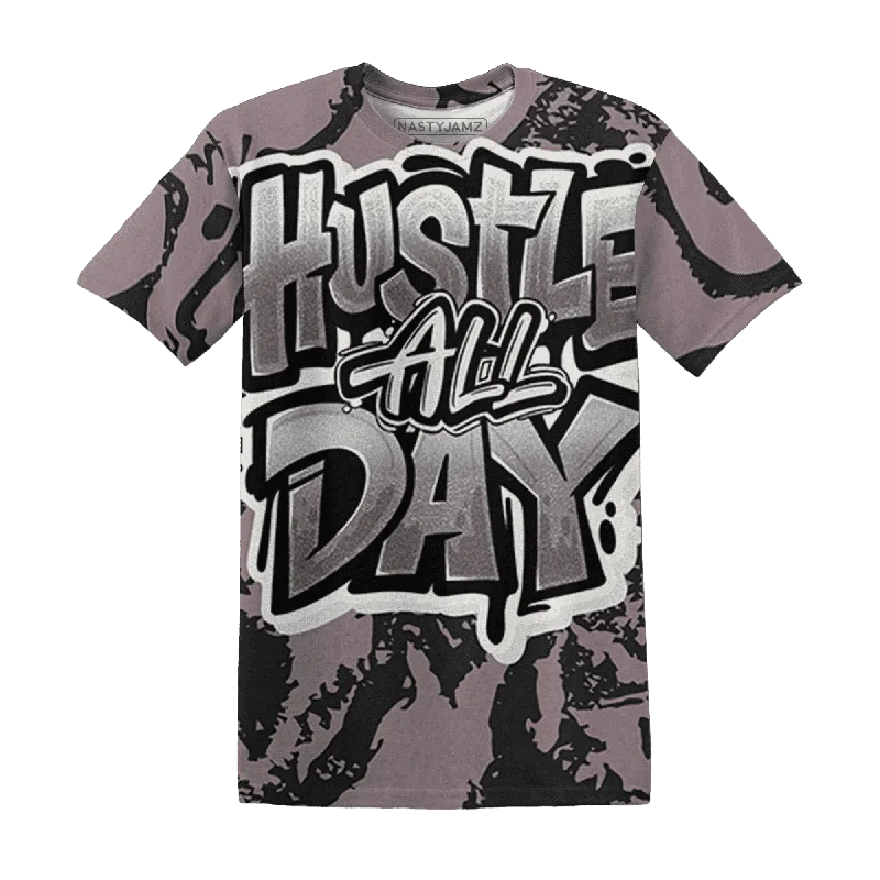 NastyJamz Black Violet Ore 3s T-Shirt Match Hustle All Day All-Over Print