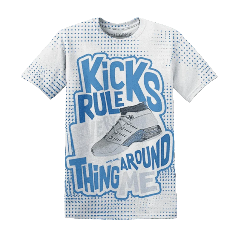 NastyJamz Carolina Blue Univercitii 17s T-Shirt Match Kicks Rule All-Over Print