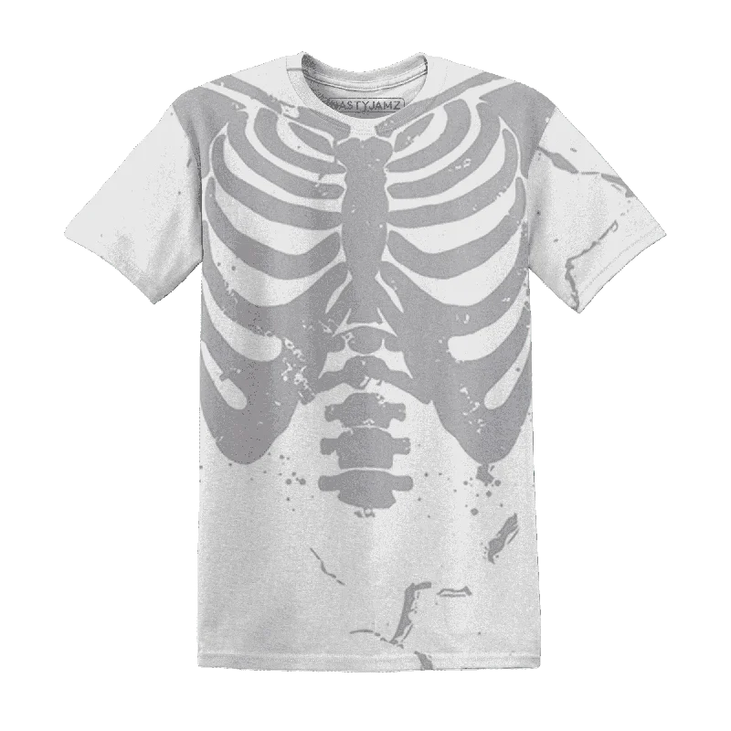 NastyJamz Cement Grey 3s T-Shirt Match Skeleton Y2k All-Over Print