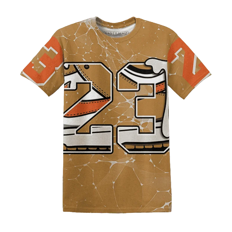 Dunk Low Retro Wheat Orange NastyJamz T-Shirt Match 23 Sneaker All-Over Print