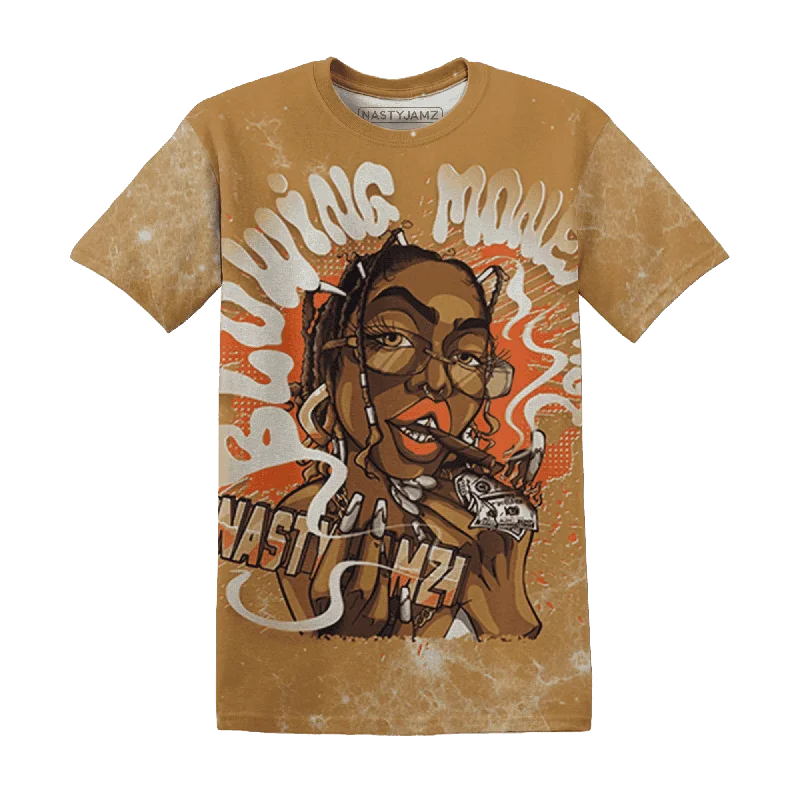 Dunk Low Retro Wheat Orange NastyJamz T-Shirt Match Blowing Money Fast Girl All-Over Print