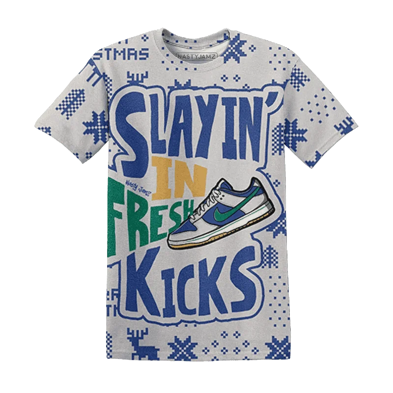 Dunk Royal Malachite NastyJamz T-Shirt Match Slayin Kicks All-Over Print