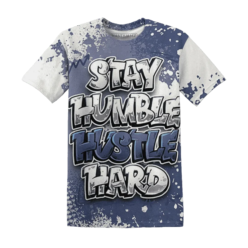 NastyJamz Low Diffused Blue 11s T-Shirt Match Stay Humble Hustle Hard All-Over Print