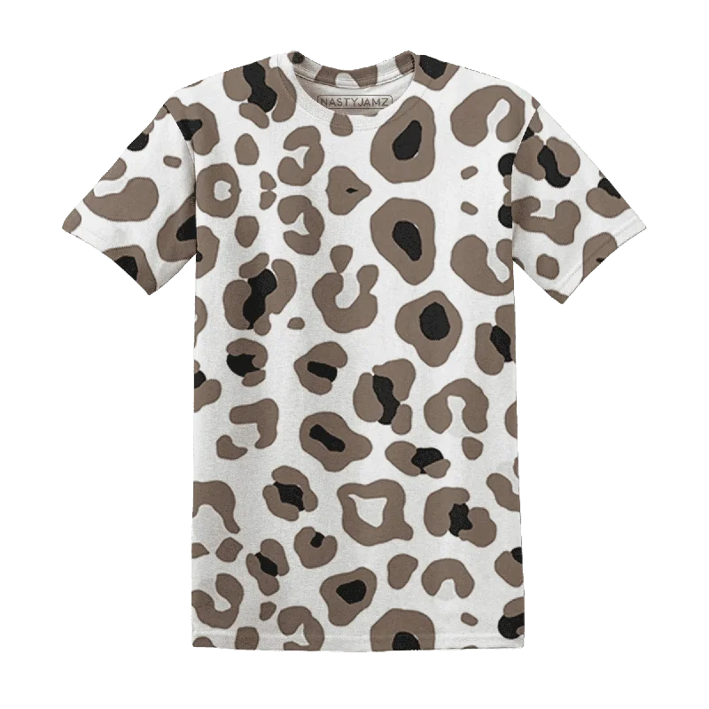 NastyJamz Low Mocha 1s T-Shirt Match Leopard Pattern All-Over Print