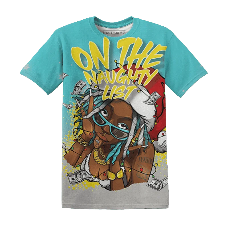 NBL Cyan Burst 9060 NastyJamz T-Shirt Match Xmas Naughty List All-Over Print