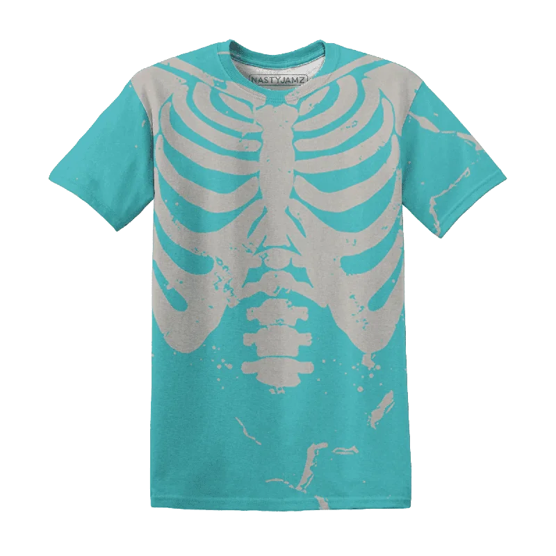 NastyJamz NBL Cyan Burst 9060 T-Shirt Match Skeleton Y2k All-Over Print