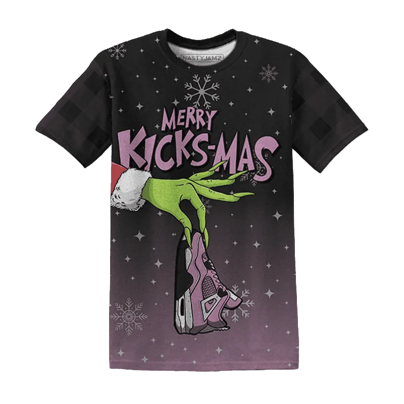 Orchid Neutral Grey Black White 4s Neutral Grey Black White NastyJamz T-Shirt Match Merry Kicksmas All-Over Print