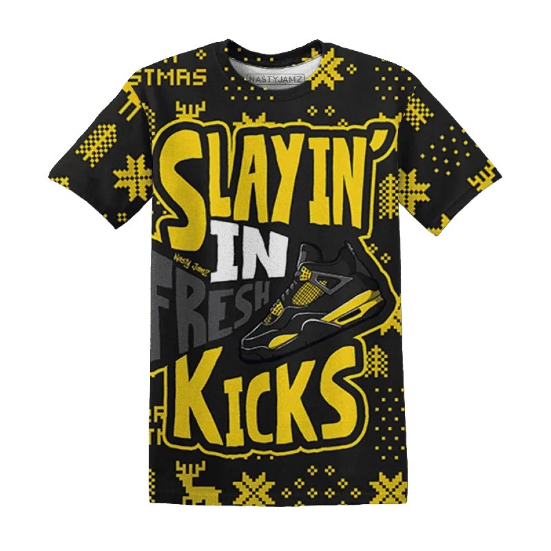 Thunder 4s NastyJamz T-Shirt Match Slayin Kicks All-Over Print