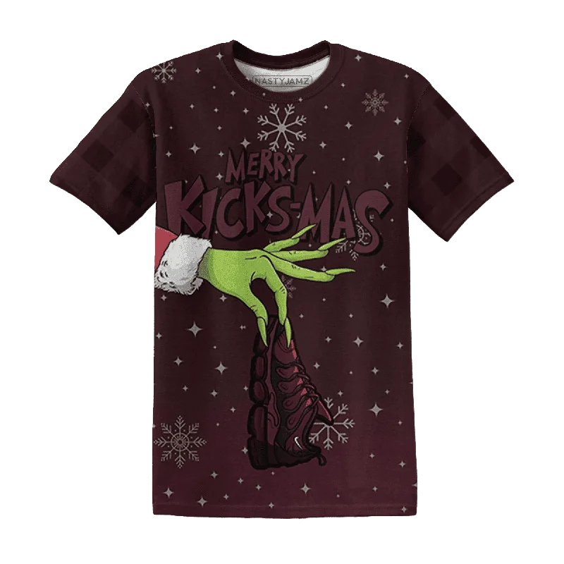 VaporMax Night Maron Burgundy NastyJamz T-Shirt Match Merry Kicksmas All-Over Print