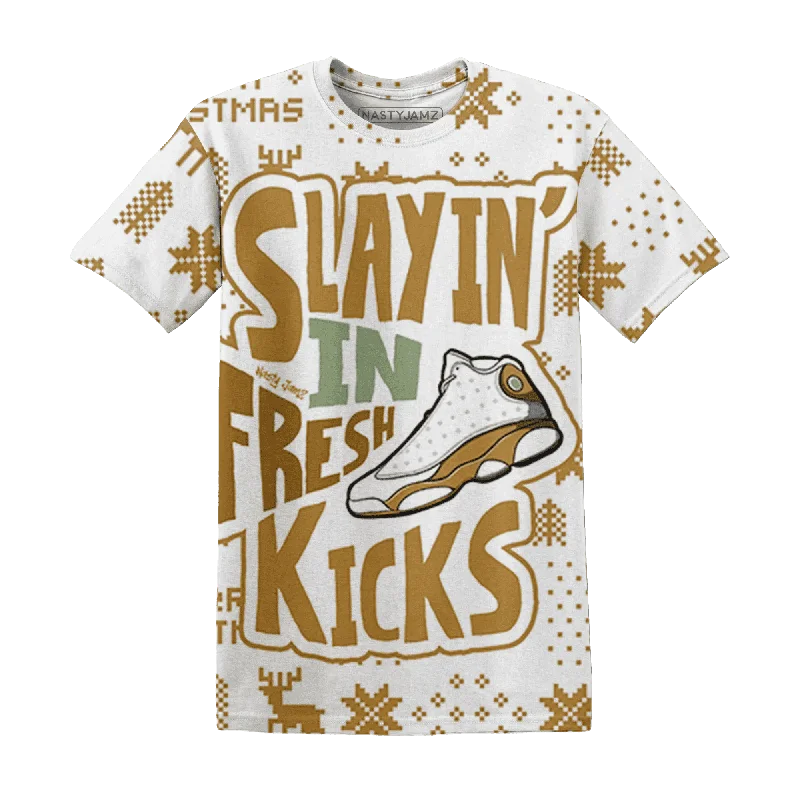 Wheat 13s NastyJamz T-Shirt Match Slayin Kicks All-Over Print