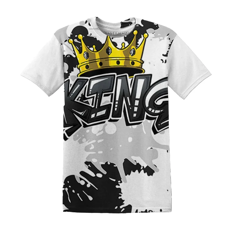 NastyJamz White Thunder 4s T-Shirt Match KING All-Over Print